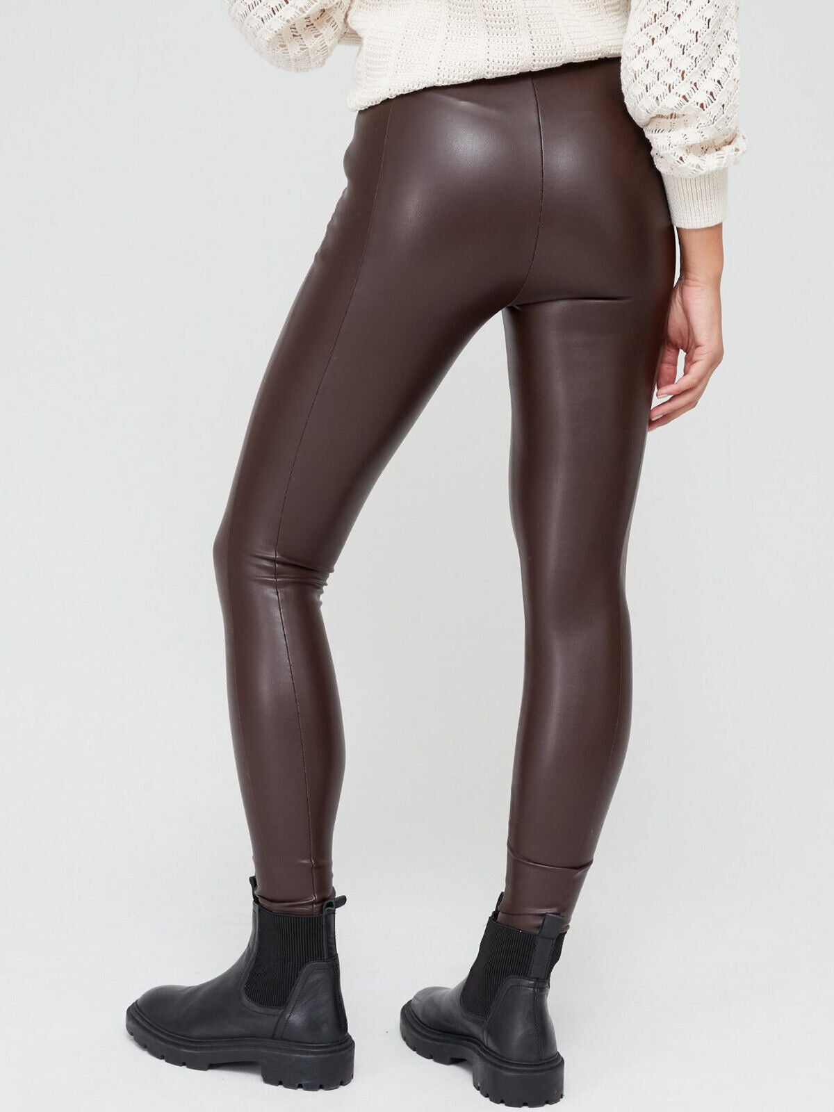 Everyday Faux Leather Legging - Oxblood Size 14.