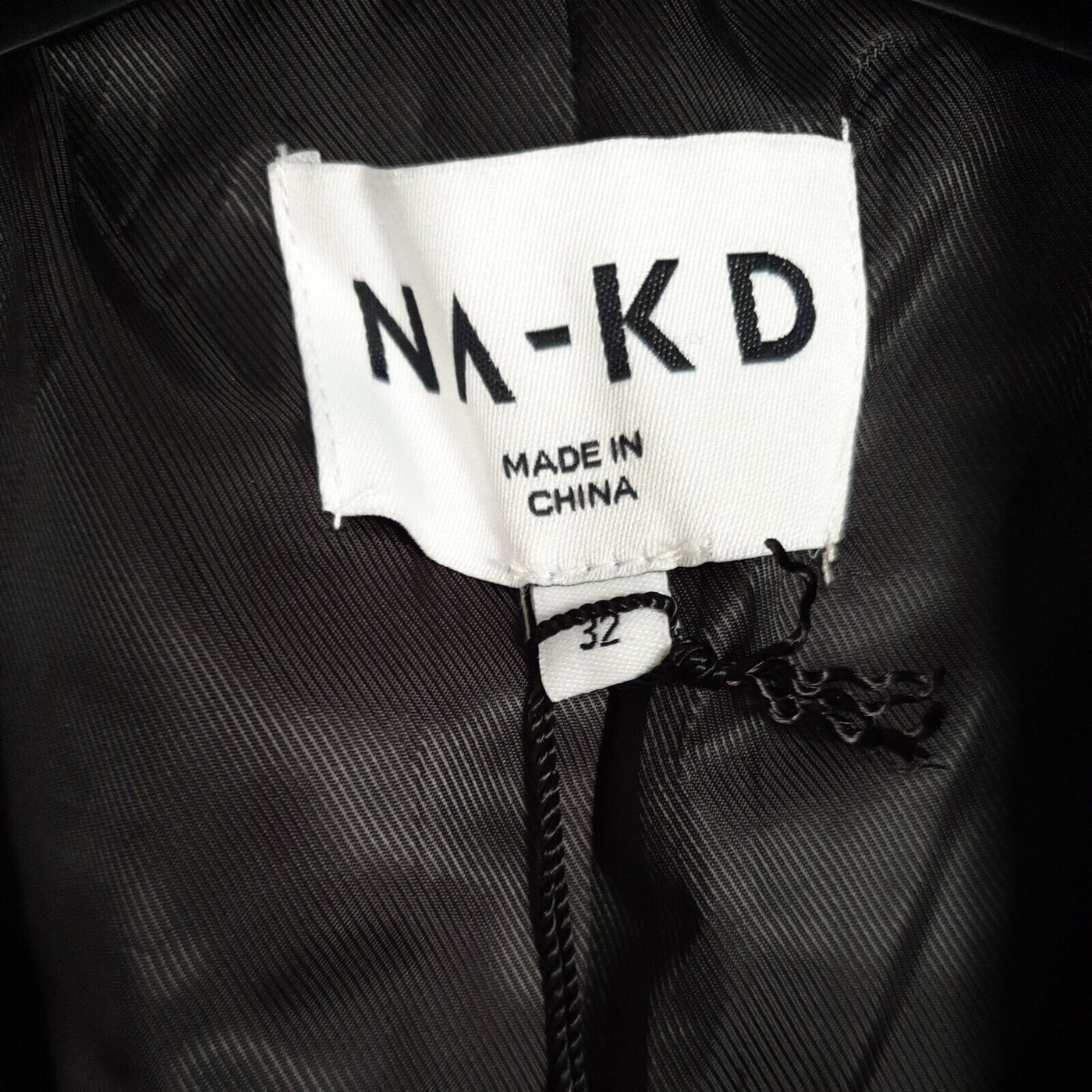 NA-KD Double Breasted Blazer Black Size 32/ UK 4 ****Ref V315