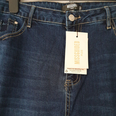 Missguided Plus Blue Jeans Sinner W Seam Detail UK 18 ****Ref V32
