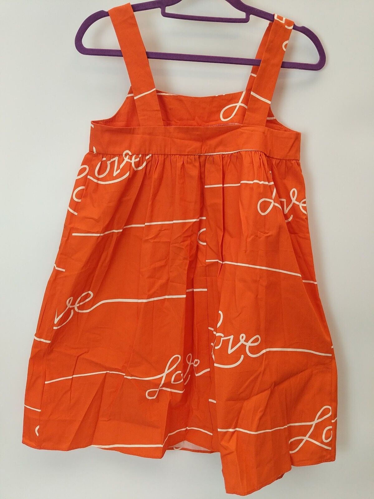 Never Fully Dressed Love Print Mini Dress Orange Size 8  **** V281