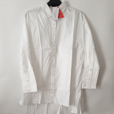 In The Style Lorna Luxe White Oversized Shirt Uk10****Ref V236