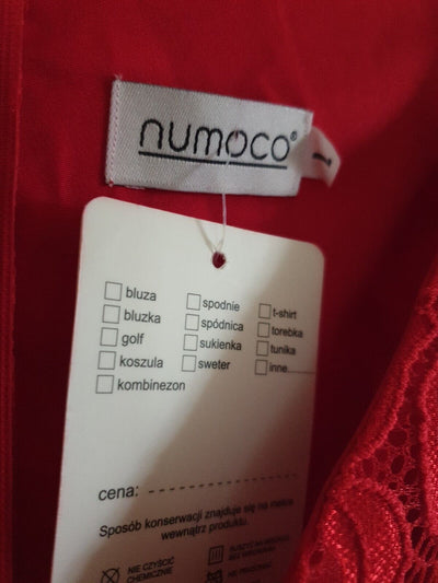 Numoco Red Sleeveless Plunge Dress Size L Ref Dc8+9