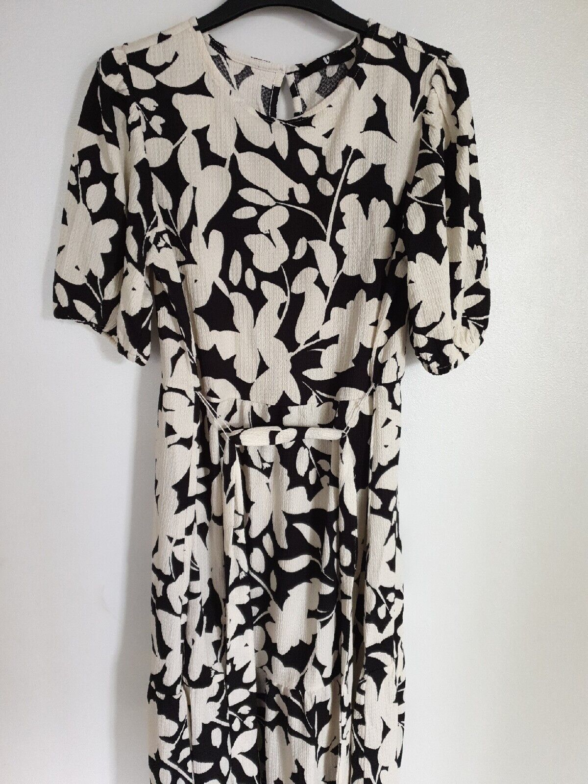 Mono Print Midi Dress Black/White Uk12 ****Ref V485