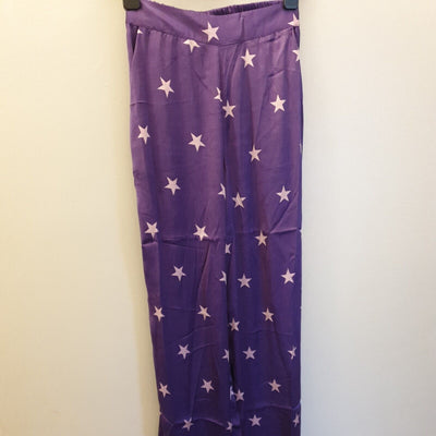 Pieces Satin Star Print Pajama Set Violet Star UK XS ****Ref V387