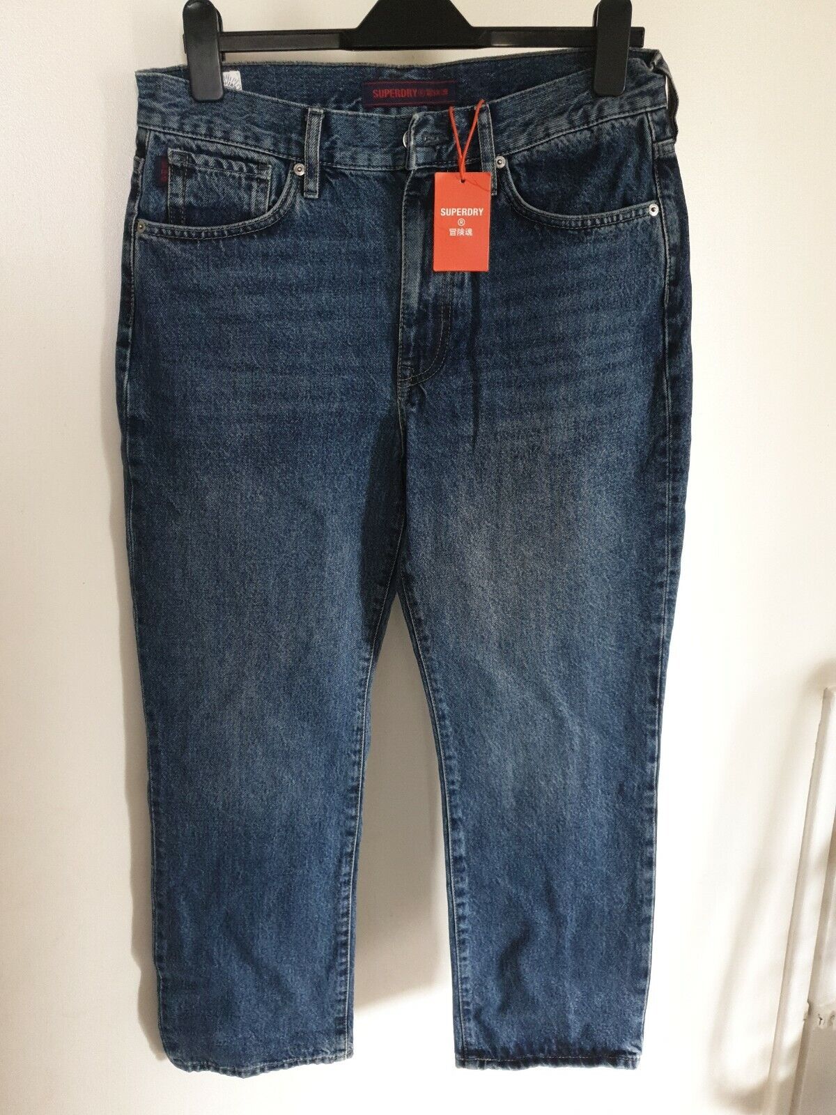 Superdry High Rise Straight Blue Stone Uk30" Ref Y25