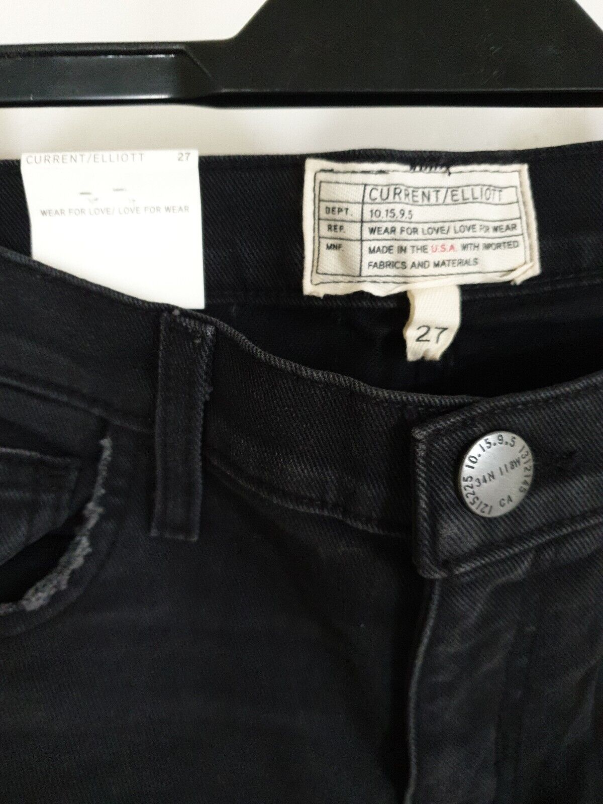 current elliott jeans Cropped Straight Black Size 27 Ref Hv11