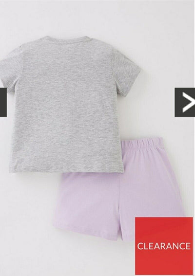 Everyday Girls Short And Tshirt Set Grey/Purple Size 2-3yrs****Ref V420