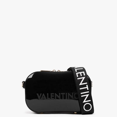 Valentino Sabel Haversack Black Patent Cross-Body Bag