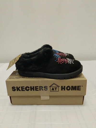 Skechers Ultra Plush Fur Slippers  Kids Uk 10 **** Ref Vs1