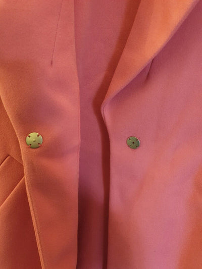 Womens Single Breasted coat- Pink. Uk10