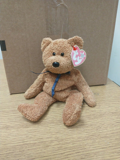 TY Beanie Babies Original Bears - Fuzz Brown Bear. Ref Beanie 1