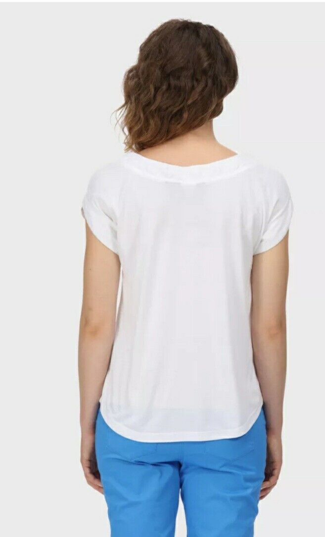 Regatta Women's Adine Stripe T-Shirt White Uk20****Ref V489