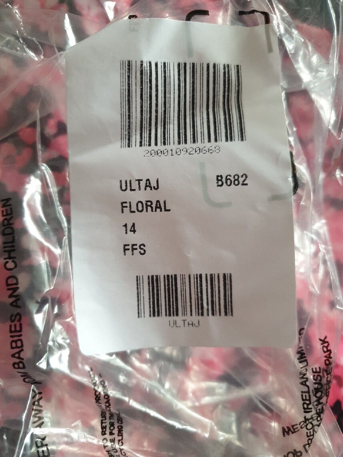 Black/Pink Floral Print Midi Dress Uk14****Ref V414