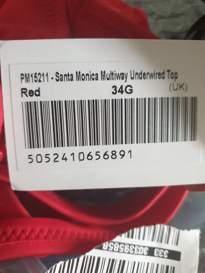 Pour Moi Santa Monica Multiway Underwired Top Red 34G****Ref V541