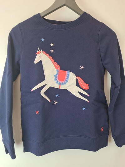 Joules Kids Blue Unicorn And Stars Jumper Size 5 Years **** V148