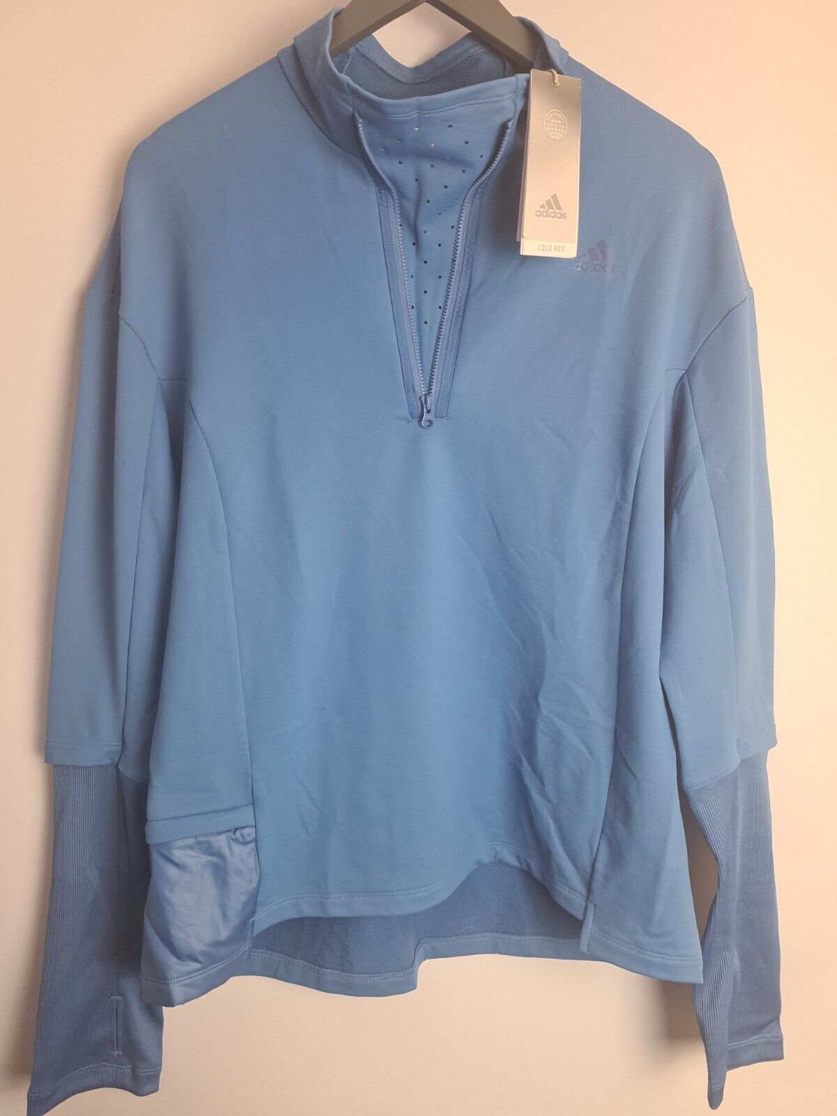 Adidas Cold.Rdy Blue Cover Up Half Zip Jumper Women's Size Large **** V26