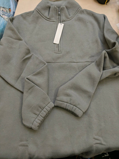 Red Herring Men's 1/2 Zip Sweat Top Light Grey Size M BNWT Ref MR1