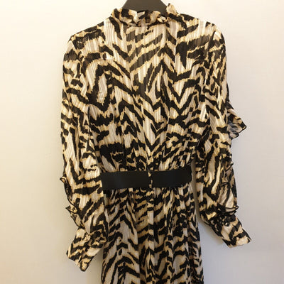 River Island Brown Animal Printed Dress With Belt Uk6****Ref V270