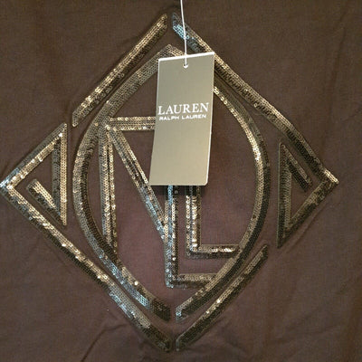 lauren ralph lauren Black Sequin Tshirt Size XS****Ref V102