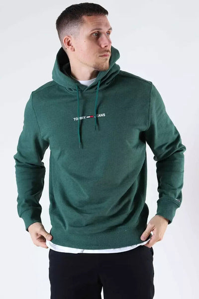 Tommy Jeans TJM Straight Logo Hoodie Rural Green Size XS **** V496