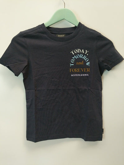 Scotch & Soda Navy Artwork T-Shirt Kids Size 8 Years **** V28