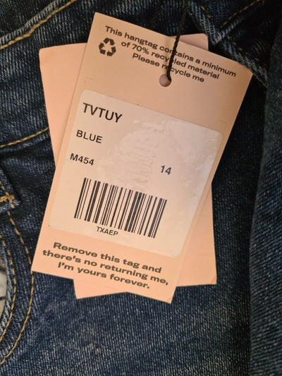 Missguided Jeans Straight Leg Womens - Blue. UK 14 ****Ref V342