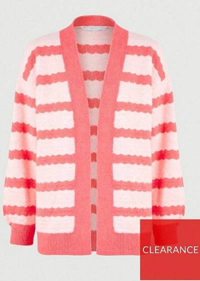 Michelle Keegan Statement Zig Zag Knit Cardigan Pink Size L****Ref V417