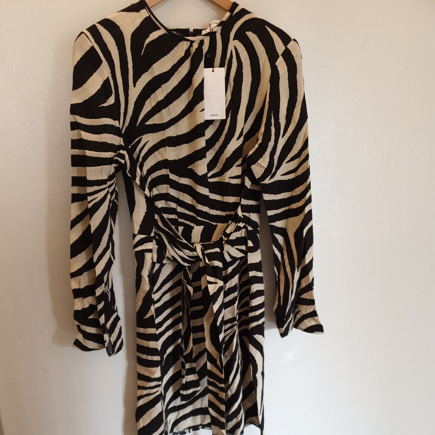 MNG Womens Black Zebra Print Dress UK 10 ****Ref V385