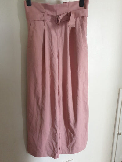 Monki Pink High Waist Trousers Size 38 Ref A23