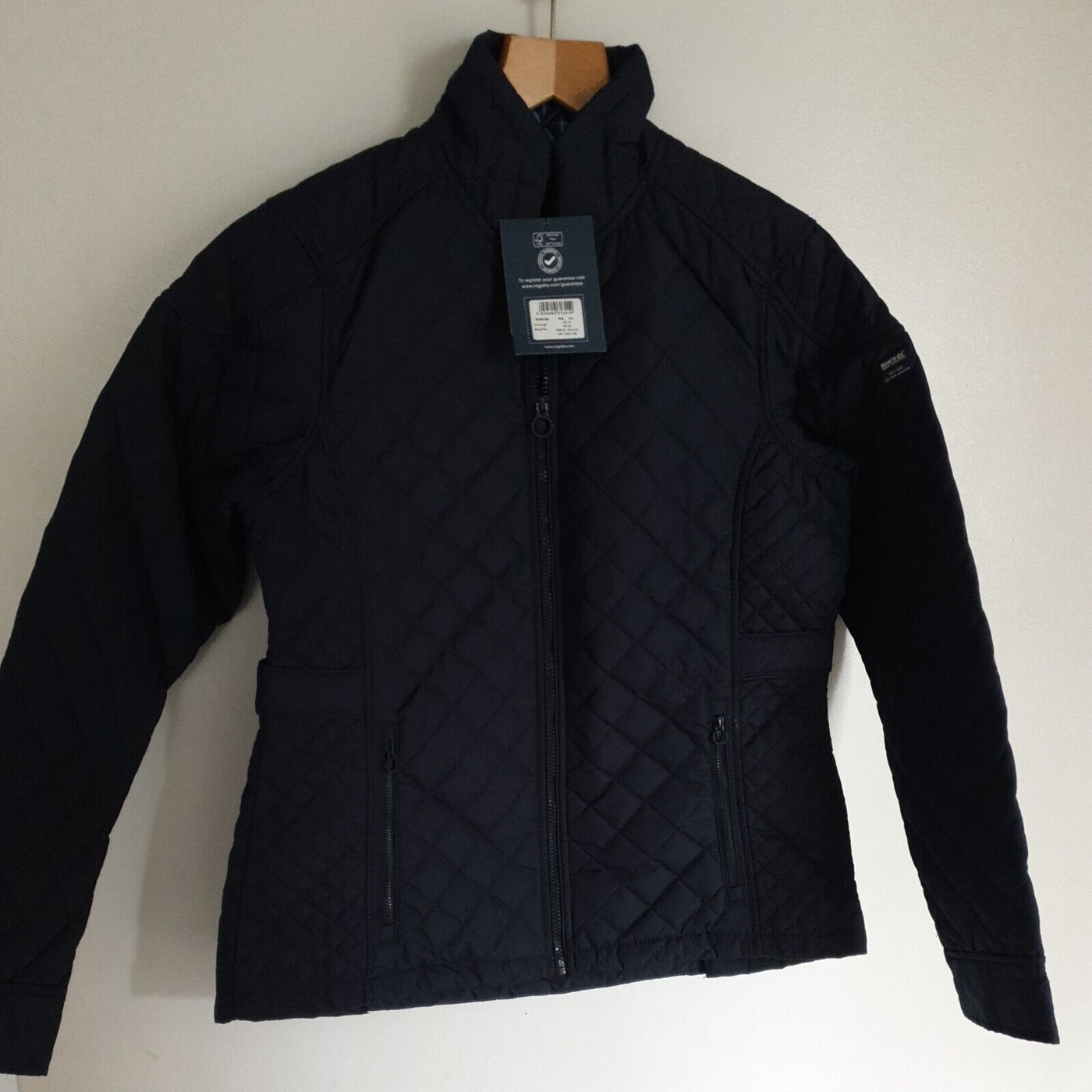 Regatta Womens Charleigh Quilted Zip Up jacket Navy Uk14****Ref v346