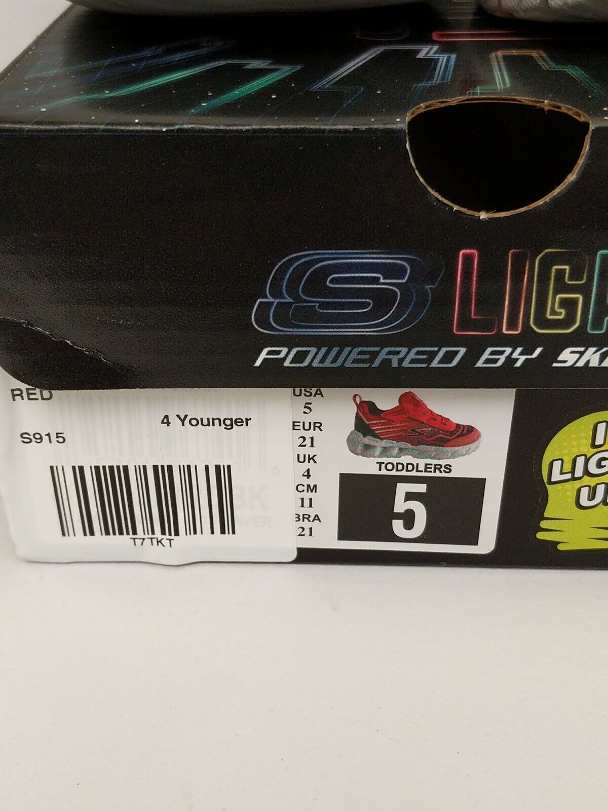 Skechers Magna Light Up Toddler Trainers Size 4 **** VS1