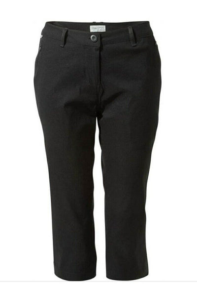 Craghoppers Kiwi Pro Crop Walking Trousers Black Size 12****Ref V376