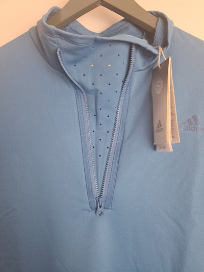 Adidas Cold.Rdy Blue Cover Up Half Zip Jumper Women's Size Large **** V26