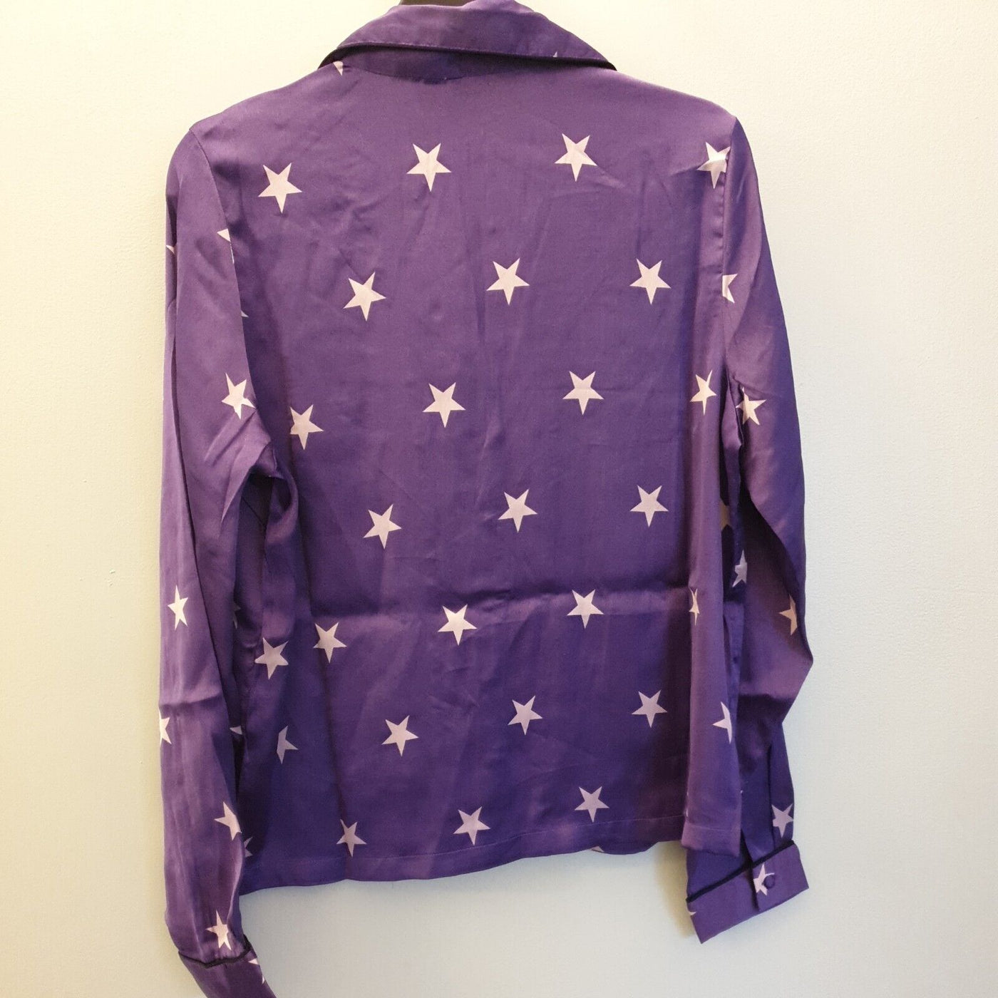 Pieces Satin Star Print Pajama Set Violet Star UkXS****Ref V276