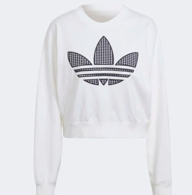 Adidas Ladies Oversized Sweatshirt- White. UK 12.