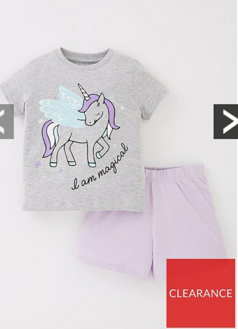 Everyday Girls Short And Tshirt Set Grey/Purple Size 2-3yrs****Ref V420