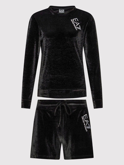 Emporio Armani Velvet Top And Shorts. Black. UK XXL. ****V124