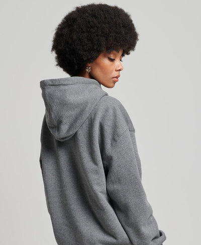 Superdry Womens Grey Applique Oversized Hoodie Size XS-S (8-10) **** SW33