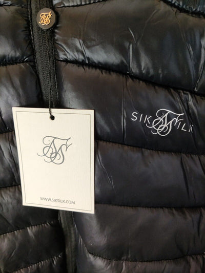 Sik Silk Men's Black Light Weight Bubble Jacket. Size UK Small ****V24