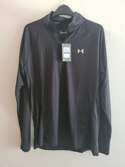 Under Armour Womens Tech 1/2 Zip Track Top Black UK Size XL Ref****V500