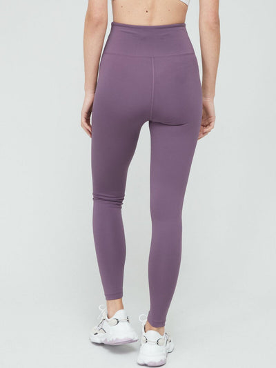 Womens Athleisure Wrap Waist Leggings. Purple. UK L. V73