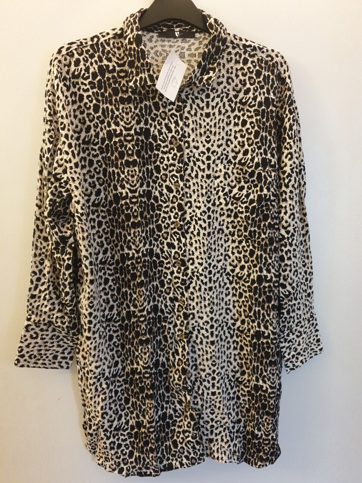 Longline Shirt Leopard Print Uk18****Ref V548
