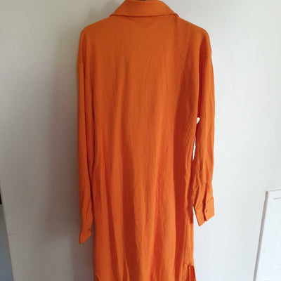 Missguided oversized rib Orange Jumper midi Dress Uk12****Ref V4