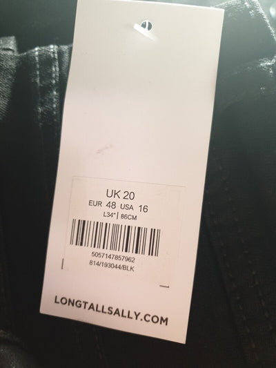 Long Tall Sally Jeans- Black.Size 20