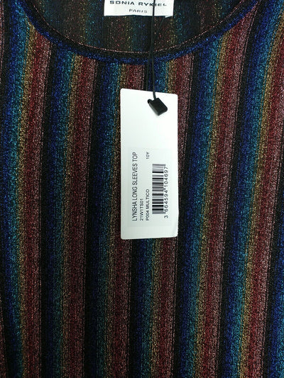 Sonia Rykiel Girls Lynsha Sparkle Striped Top Size 10 Years  **** V145