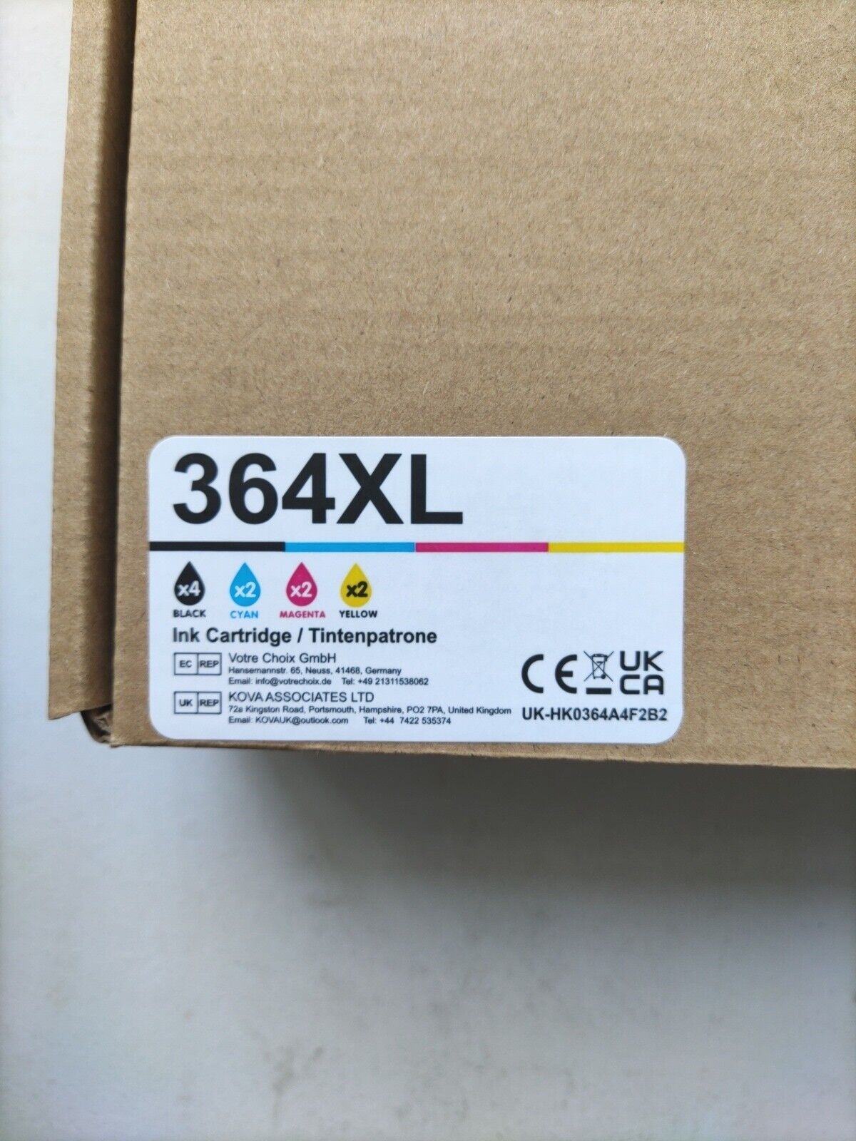364XL Compatible Ink Cartridges. Black x4. Cyan x2. Magenta x2. Yellow x2. RefT3