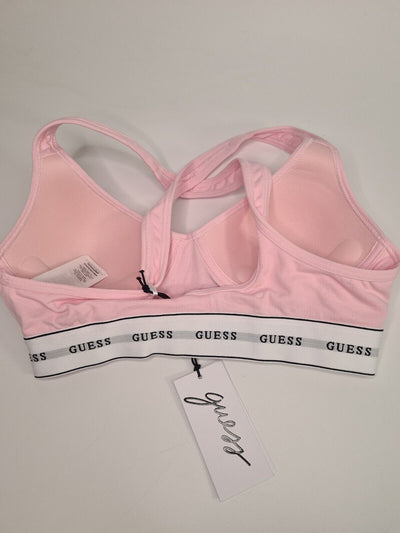 Guess Stretch Cotton Pink Padded Bralette Size XSmall **** VA1