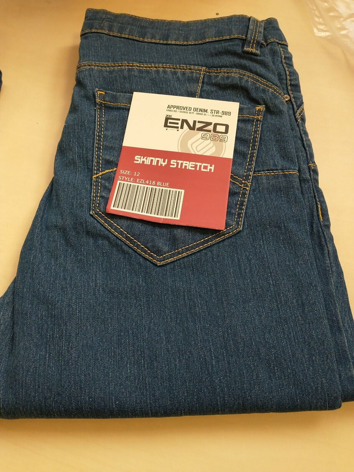 Enzo 989 Skinny Stretch Jeans Size 12 BNWT Ref MW6
