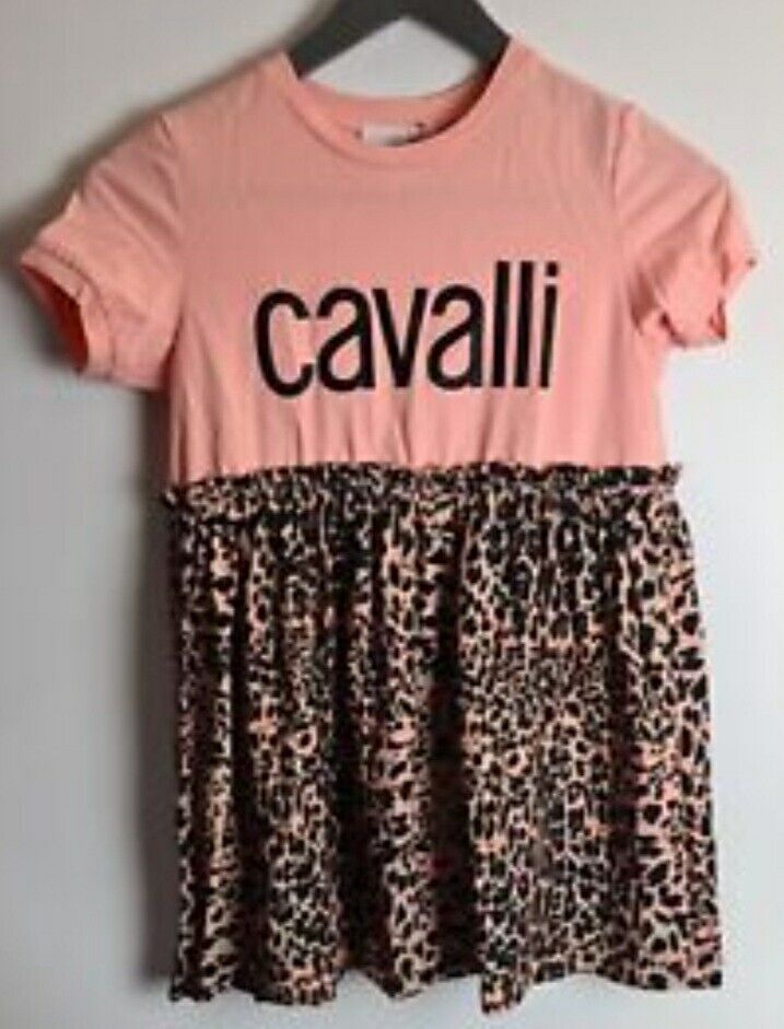 Girls Cavalli Logo Animal Print Dress Uk10yrs****Ref V380