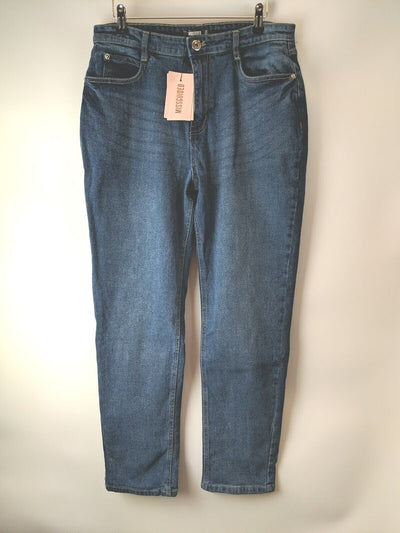 Missguided Jeans Straight Leg Womens - Blue. UK 8 ****Ref V179